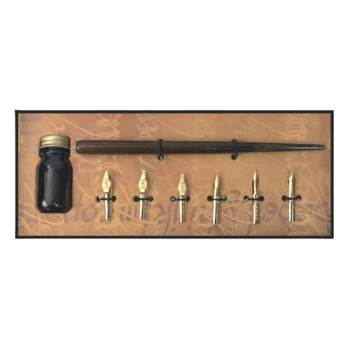 Coffret 6 plumes métalliques