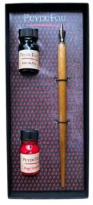 Coffret deux encres un porte-plume